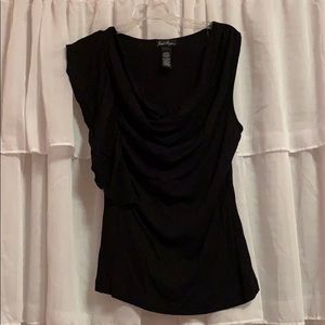 Susie rose black cotton top shoulder ruffle XXL 19